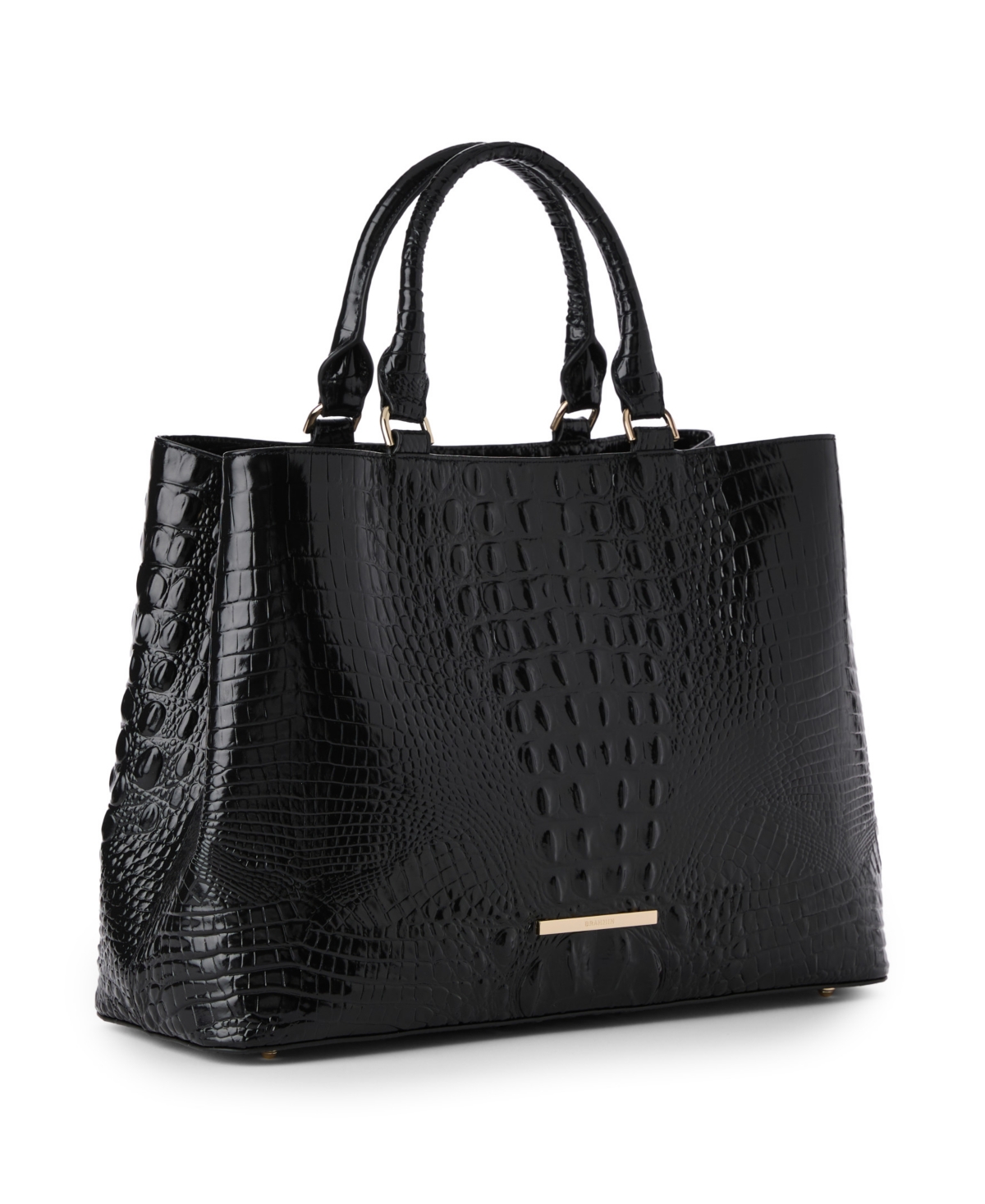 Brahmin Denise Large Leather Carryall Bag In Black