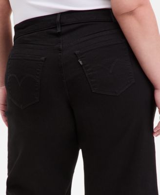 Plus Size Mid Rise 318 Shaping Wide-Leg Jeans