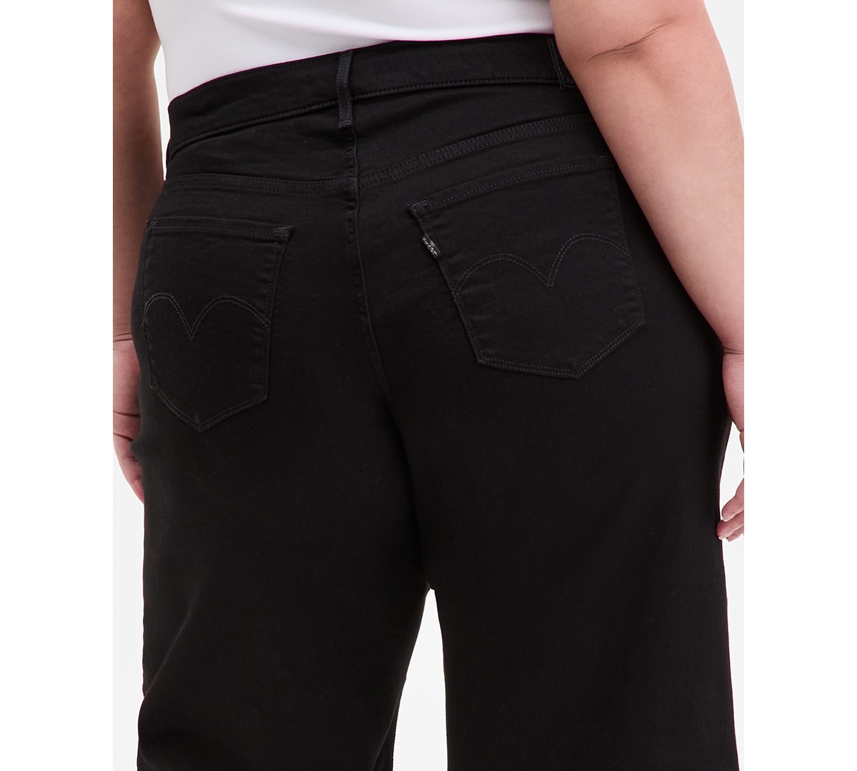 Levi's Plus Size Mid Rise 318 Shaping Wide-leg Jeans In Black