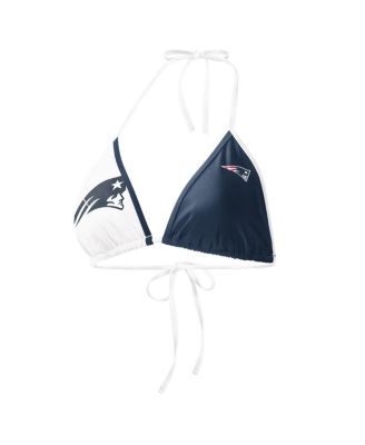 G-III 4Her by Carl Banks - Women's Navy/White New England Patriots Play Action Bikini Top