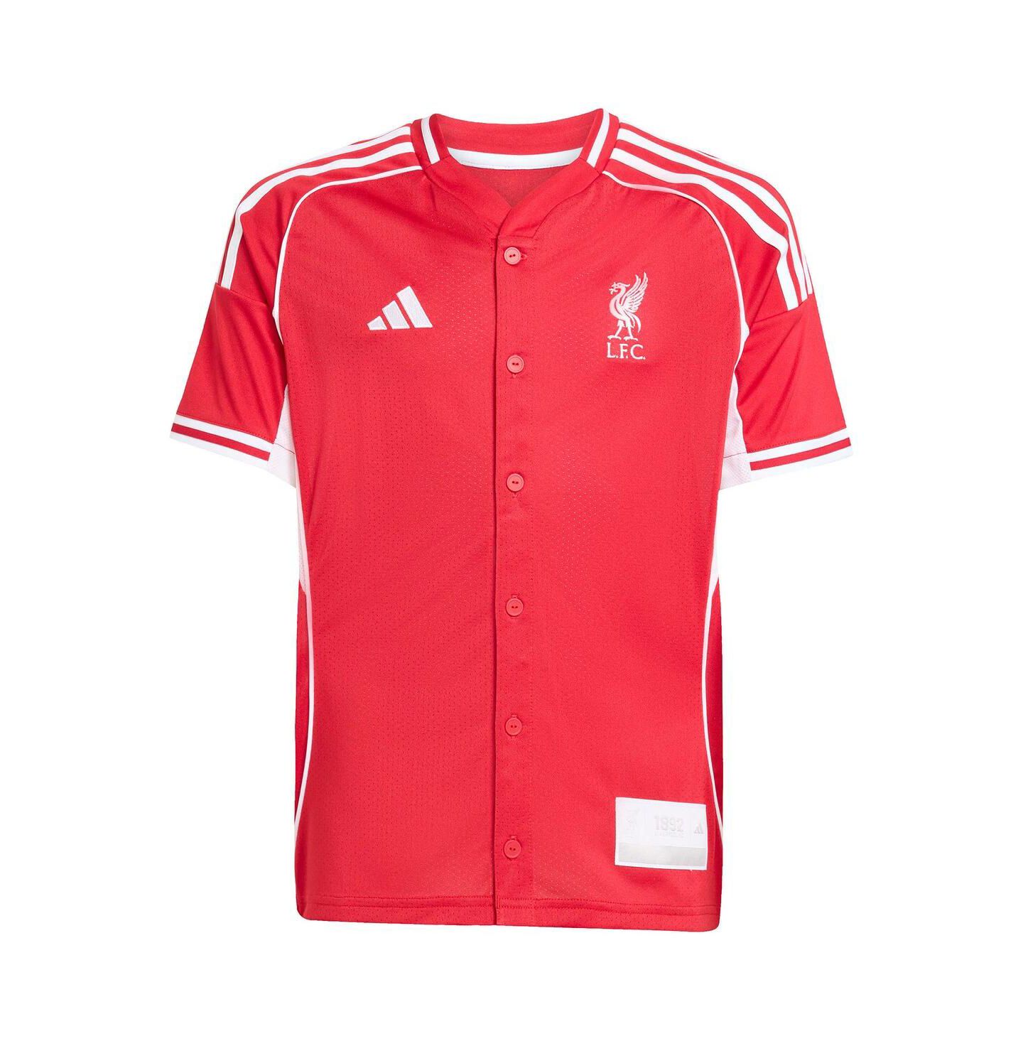 Детская бейсбольная джерси на пуговицах adidas Liverpool, Red — фото 2