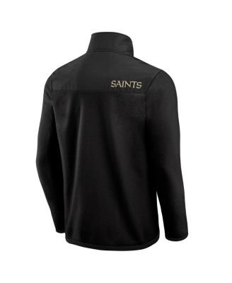 Darius Rucker Collection by Men's Black New Orleans Saints Color Block Polar Fleece Full-Zip Jacket