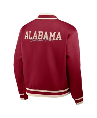 Men's Crimson Alabama Crimson Tide Legacy Full-Snap Bomber Jacket