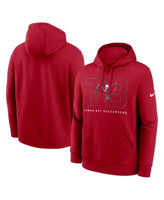 Nike - Men's Red Tampa Bay Buccaneers Busted Play Club Fleece Pullover Hoodie