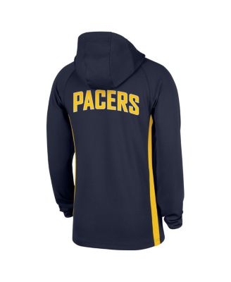 Men's Navy Indiana Pacers Authentic On Court Zone Quarter-Zip Dri-FIT Hoodie Jacket