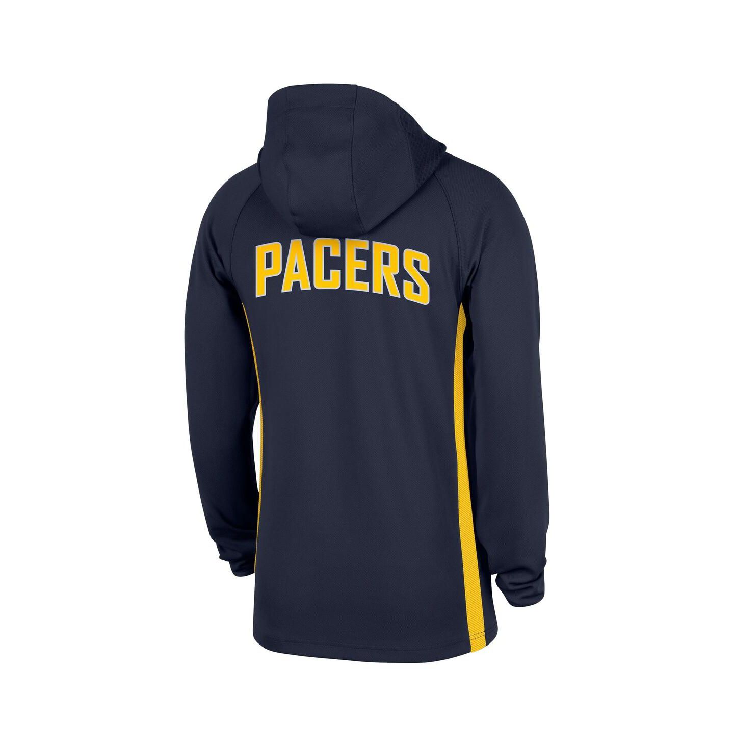Мужская куртка Nike Navy Indiana Pacers Authentic On Court Zone Quarter-Zip Dri-FIT Hoodie Jacket — фото 3