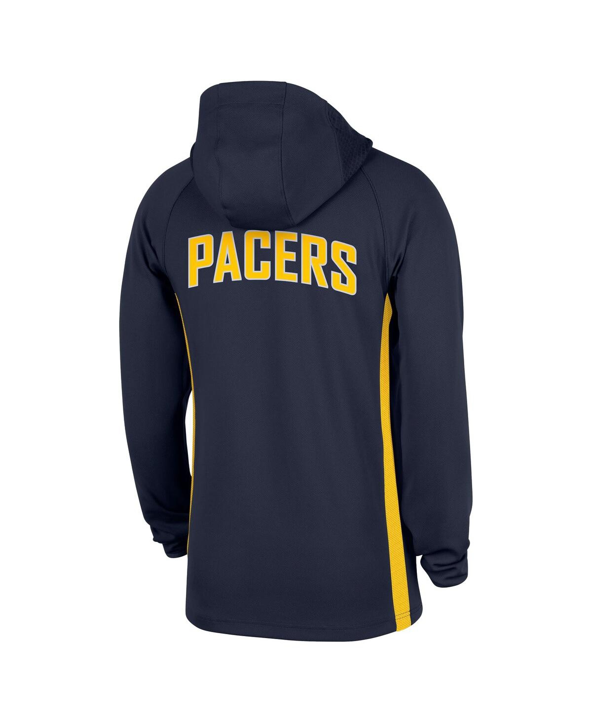 Nike Men's Navy Indiana Pacers Authentic On Court Zone Quarter-zip Dri-fit Hoodie Jacket In Blue