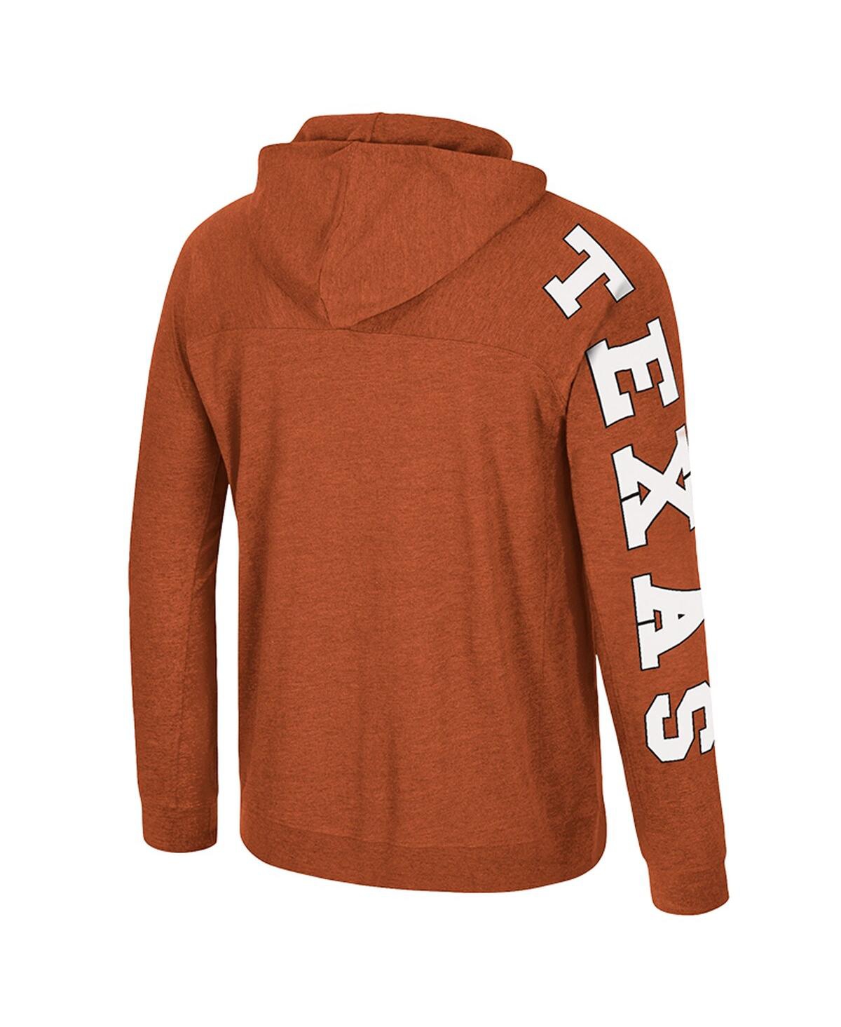 Colosseum Men's Texas Orange Texas Longhorns Back in Business Long Sleeve Raglan Hooded T-Shirt