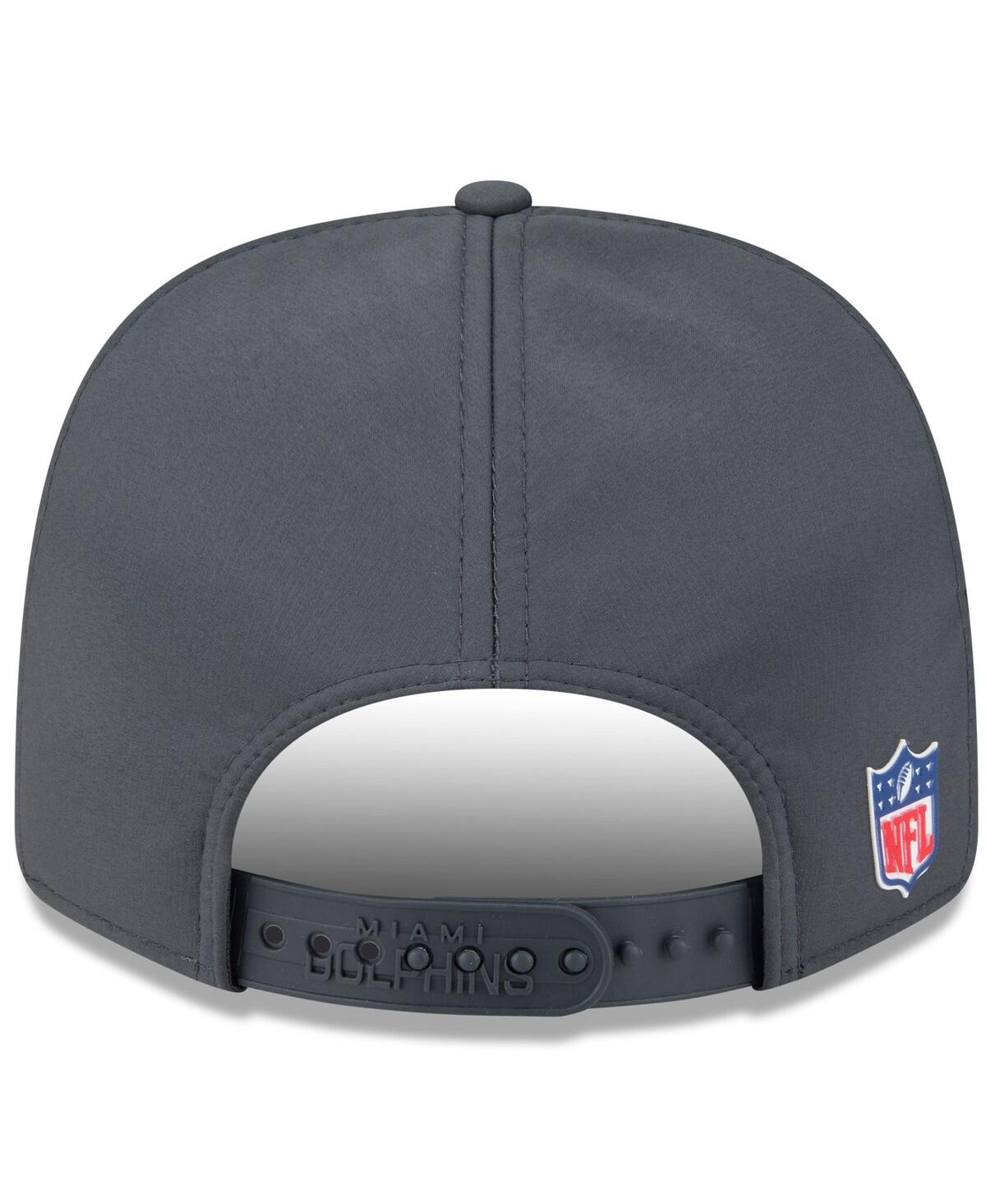 New Era Men's Charcoal Miami Dolphins 2025 Sideline Cold Weather 9seventy Adjustable Hat In Black