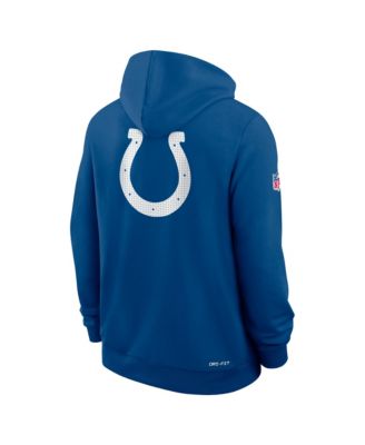 Men's Royal Indianapolis Colts Sideline Standard Issue Utility Player Dri-FIT Full-Zip Hoodie