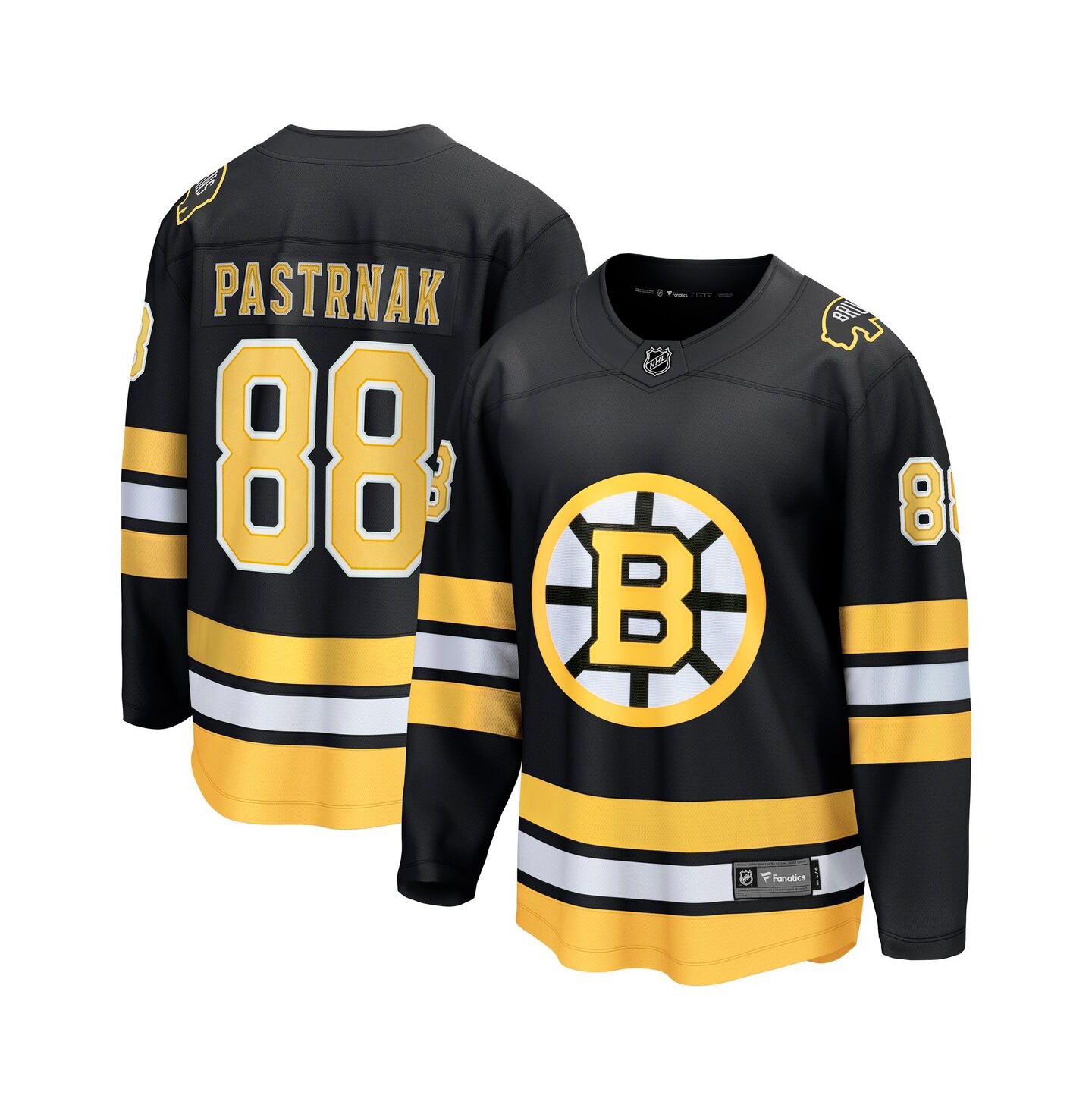 Мужской топ Fanatics David Pasternak Black Boston Bruins Home Breakaway Player Jersey — фото 1