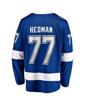 Men's Victor Hedman Blue Tampa Bay Lightning Home Captain Patch Breakaway Jersey