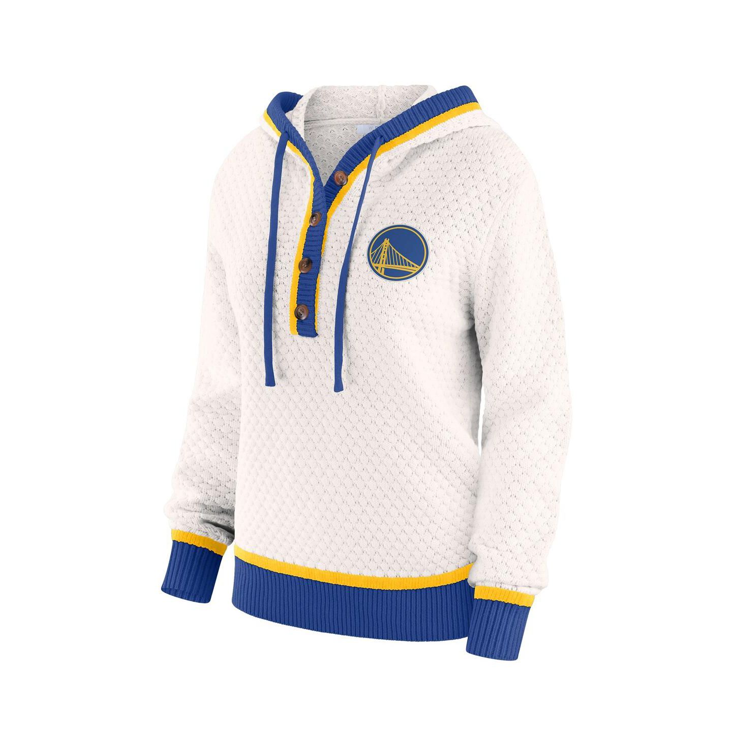 Женское худи WEAR by Erin Andrews Cream Golden State Warriors Plus Size — фото 2