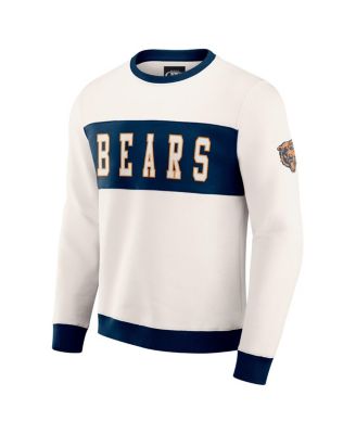 Darius Rucker Collection by Men's Cream Chicago Bears Color Block Crewneck Sweatshirt