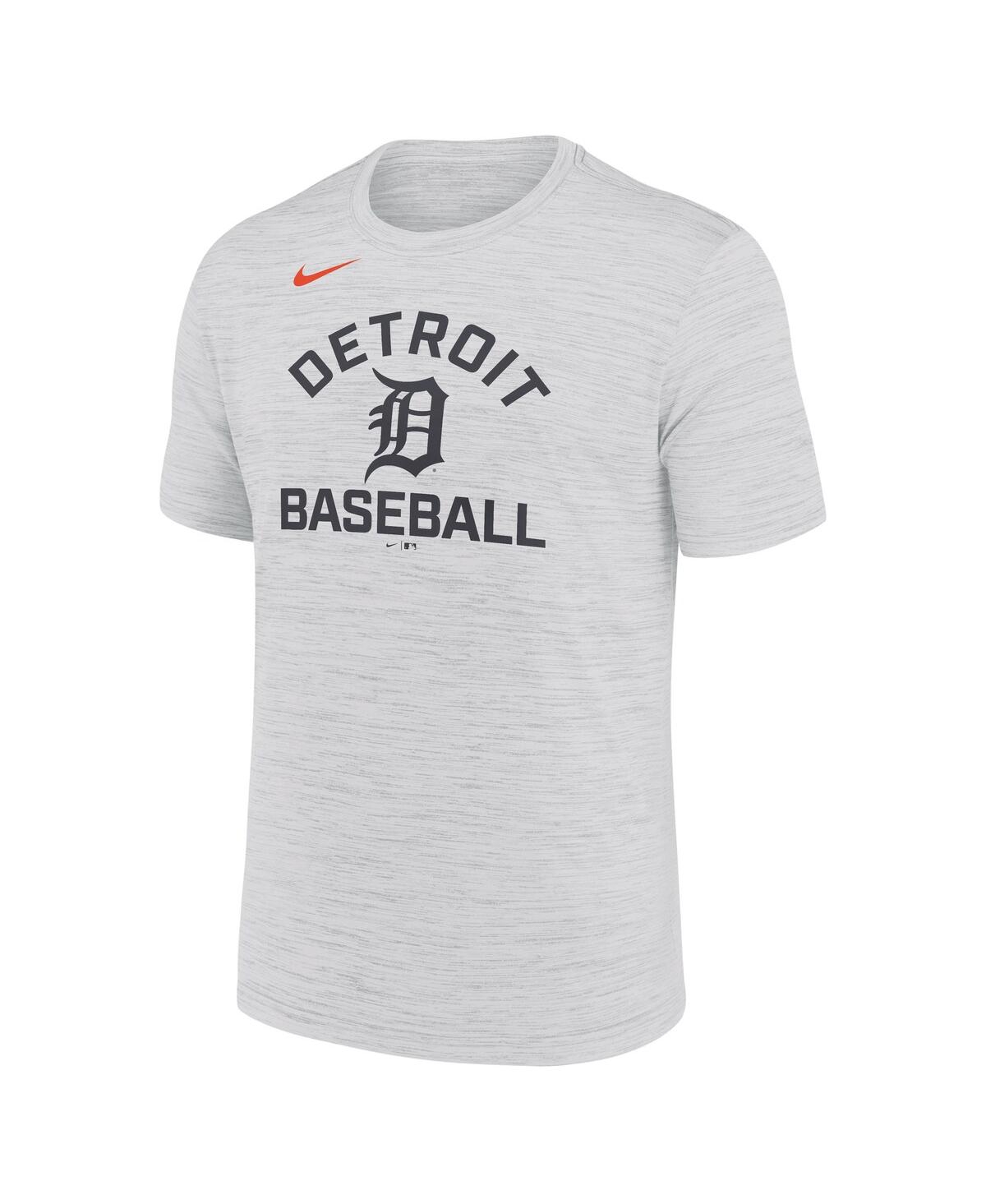 Nike Men's Ash Detroit Tigers Velocity Team City Baseball Dri-fit T-shirt In Gray