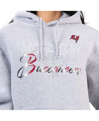 Women's Gray Tampa Bay Buccaneers Shadow Logo Fleece Pullover Hoodie