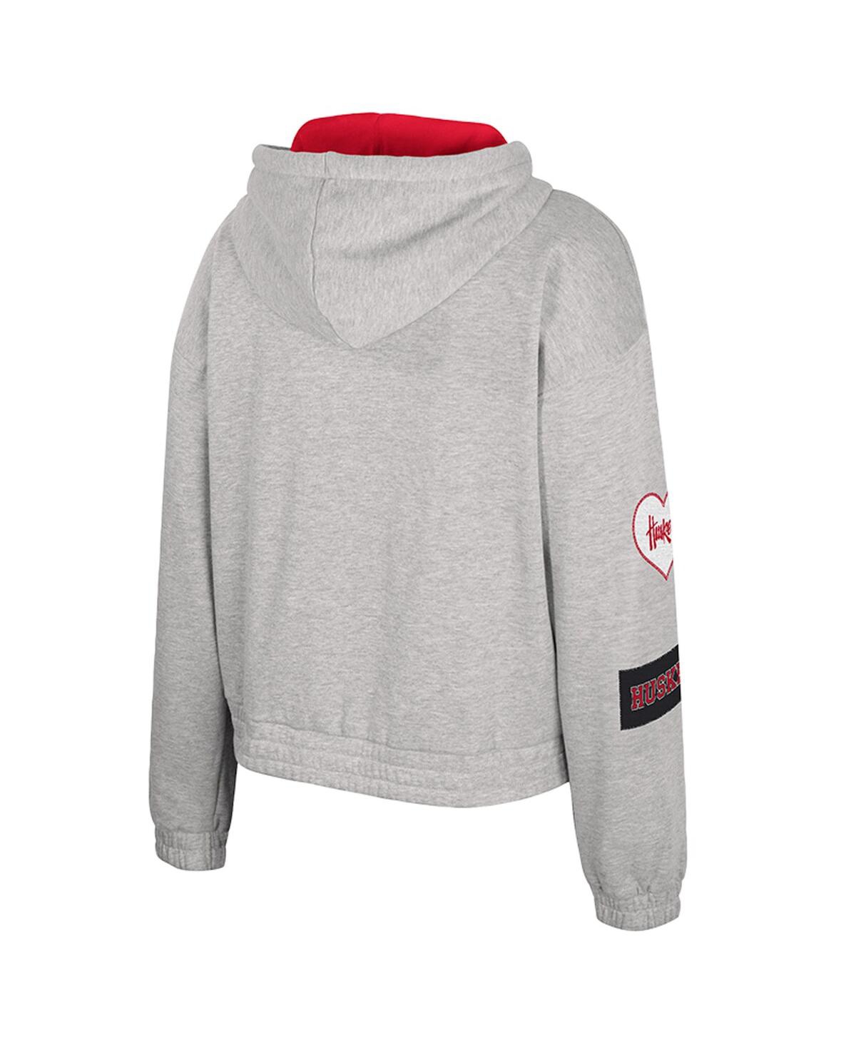 Colosseum Women's Gray Nebraska Huskers Alfie Full-Zip Hoodie Jacket
