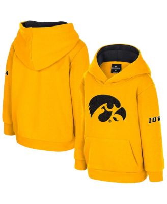 Colosseum - Toddler Gold Iowa Hawkeyes Big Logo Volume Fleece Pullover Hoodie