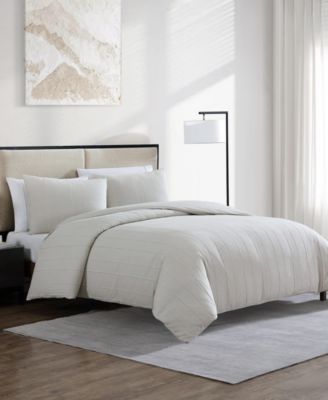 Woven Tucks Jacquard 3-Pc. Comforter Set, Queen