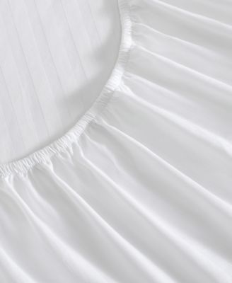 Solid Dobby Stripe 290-Thread Count Cotton 4-Pc. Sheet Set, King