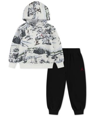 Jordan - Boys Toddler 2T-4T 2-Piece Printed Hoodie and Jogger Pants Set