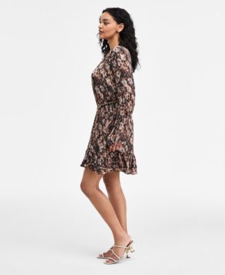 Women's Long-Sleeve Ilenia Pleated Dress