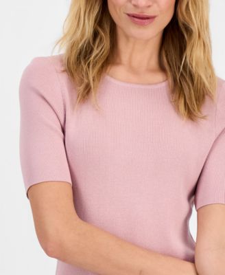 Women's Fine-Rib Crewneck Sweater T-Shirt