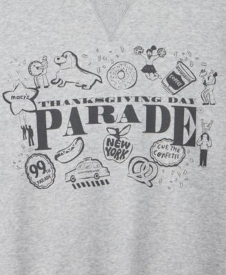 Thanksgiving Day Parade 2025 Men's and Women's Light Heather Grey Crewneck Sweatshirt, Macy's Exclusive
