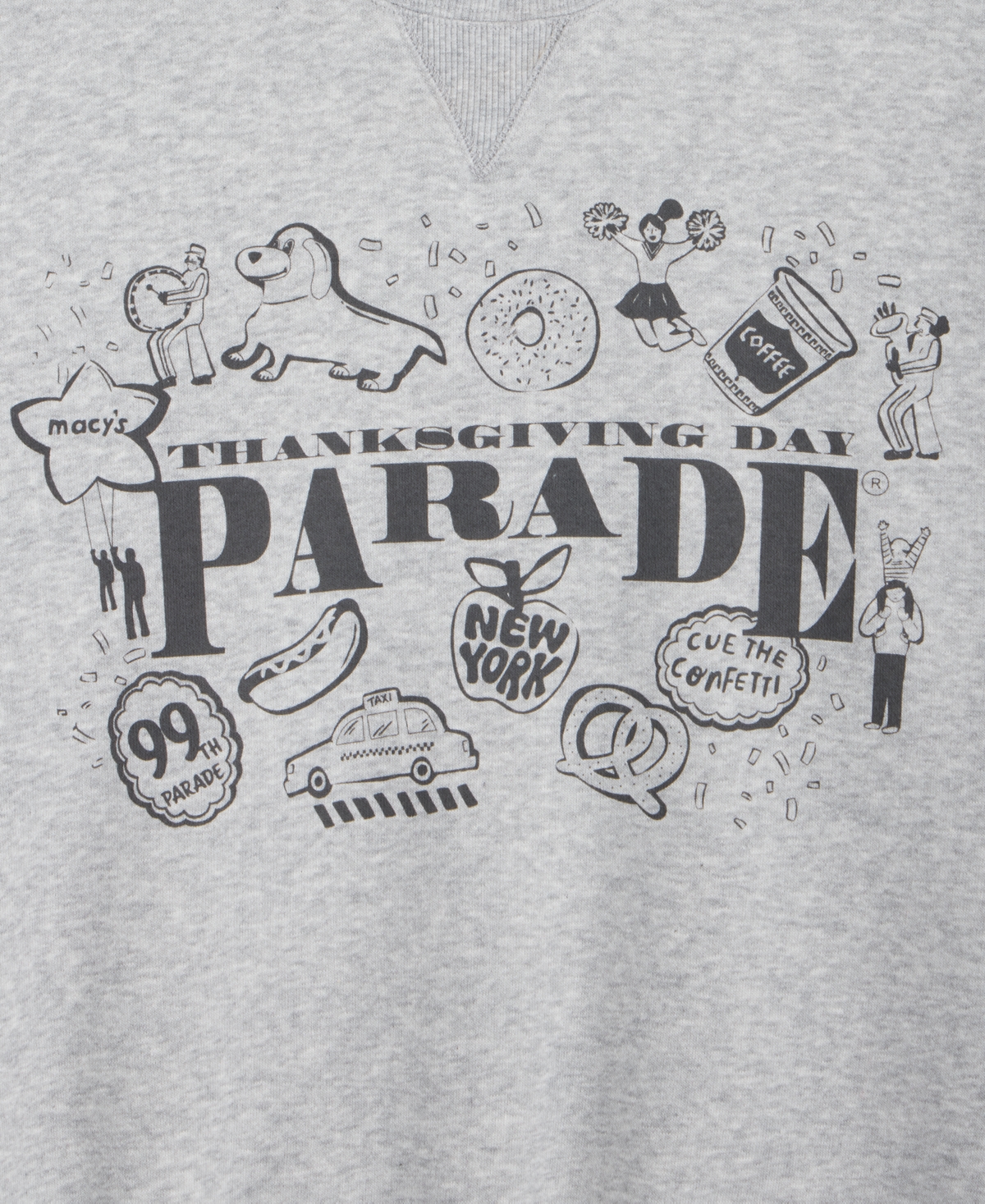 Macy's Thanksgiving Day Parade 2025 Men's and Women's Light Heather Grey Crewneck Sweatshirt, Exclusive