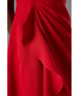 Women's Waterfall Crepe Midi Dress