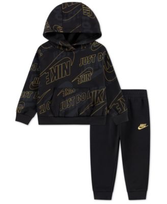 Nike - Boys Toddler 2T-4T 2-Piece Sportswear Glow With Me Lightweight Fleece Hoodie and Pants Set