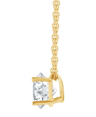 Badgley Mischka Certified Lab Grown Diamond Solitaire Pendant Necklace (1 ct. t.w.) in 14k White or Yellow Gold)