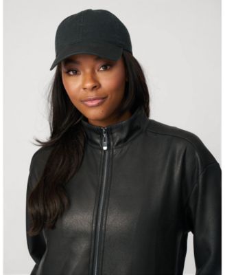 Women's Coated Cropped Bomber Jacket