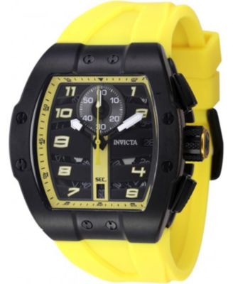 Men's 47371 Invicta Racing Quartz Multifunction Black, Yellow Dial Watch