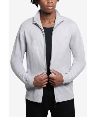 Men's Full Zip Mock Neck Sweater