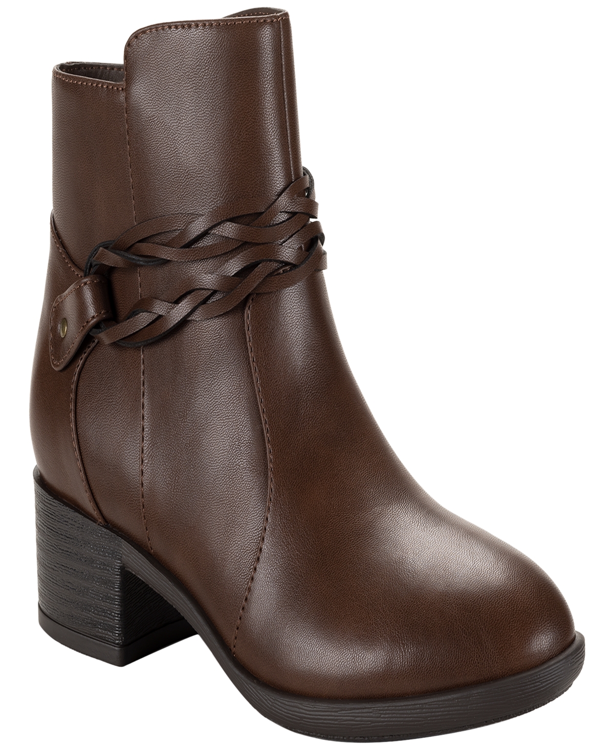 Style & Co Women's Rubyyy Almond Toe Belt Booties, Macy's Exclusive In Multi