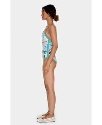 Jungle Adventure Reversible V-Neck One-Piece Swimsuit