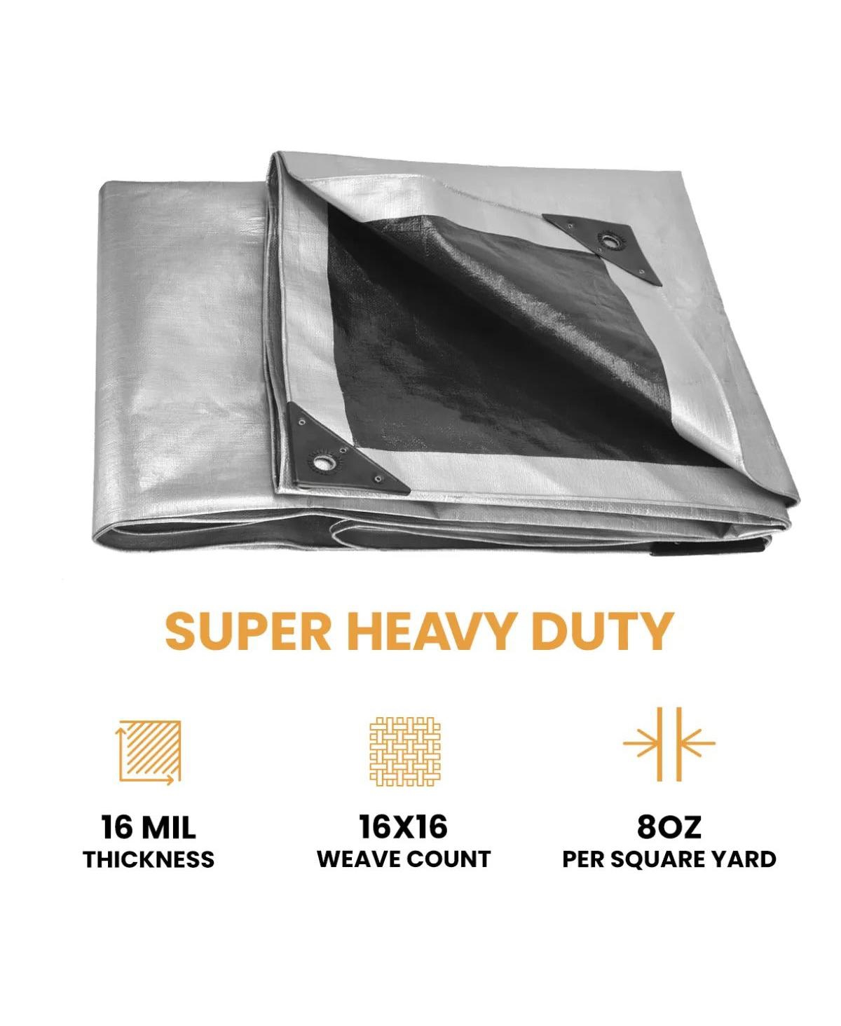 8 oz. Poly Tarpaulin 6x8 Brown