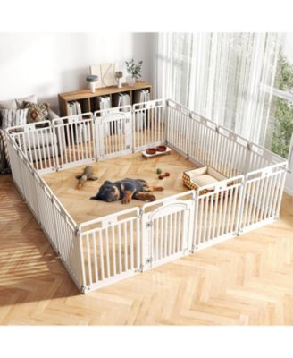 Panel 32” Tall Plastic Dog Panel with Securing Locking Door for Medium