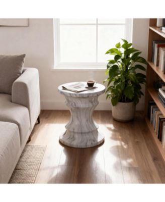 Streamdale Cement Outdoor Accent Table - Terrazzo Style