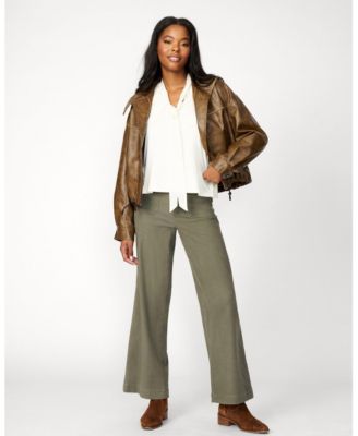 Women's High Rise Flare Twill Pant