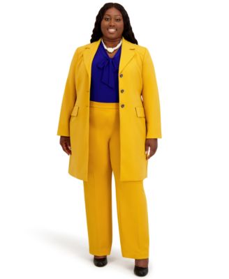 Women's Three Button Patch Pocket Trench Coat