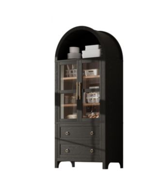 Streamdale 71" Arched Kitchen Pantry Cabinet 