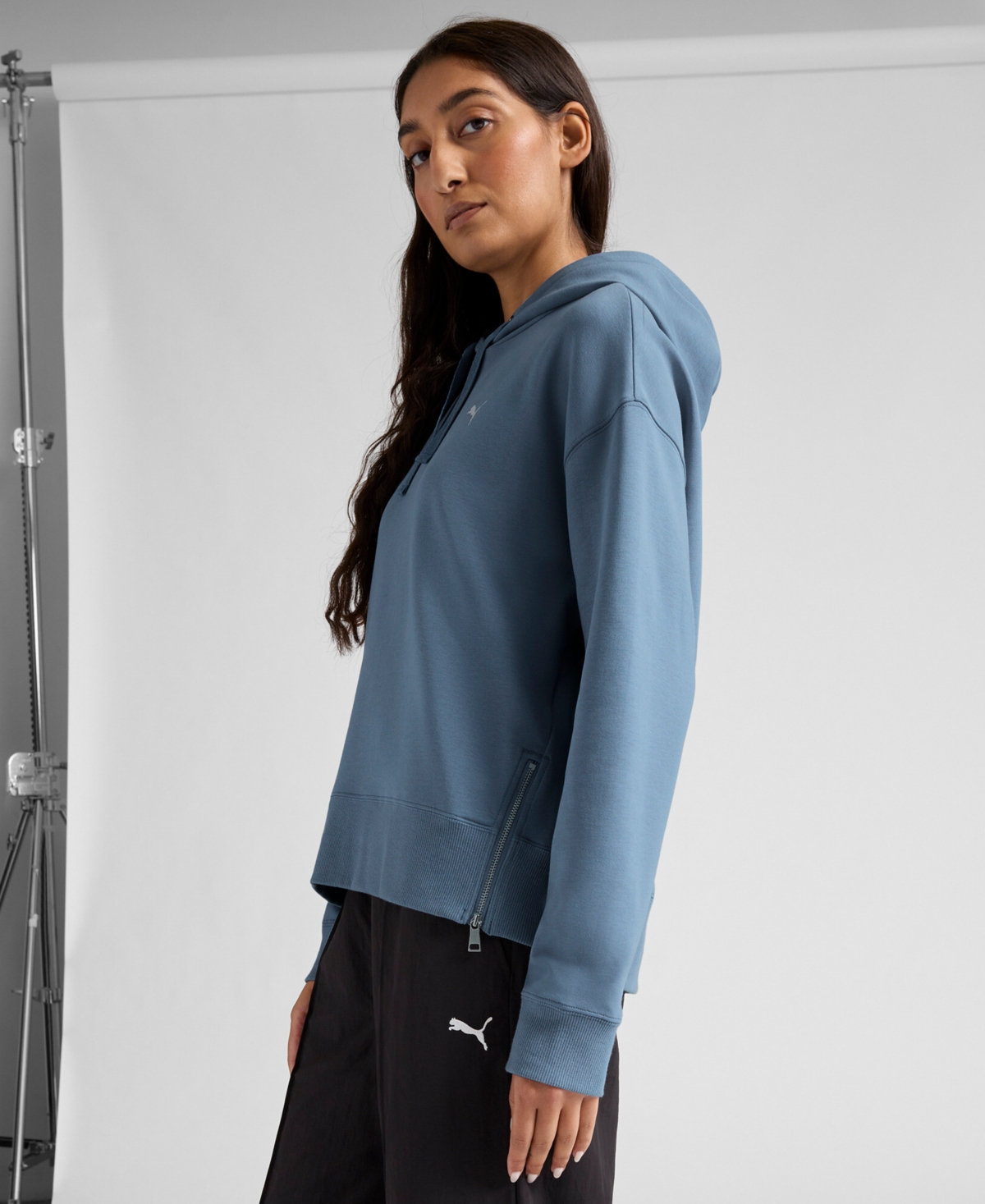 Puma Women's Essential Loose Fit Double Zip Hoodie