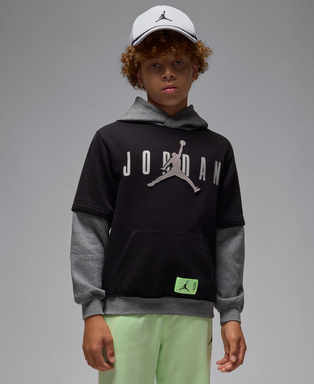 Jordan Boys 8-20 Mj Future Flight Drop Shoulder Long-Sleeve Hoodie