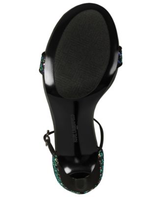 Kenz Logo Sequin Dress Sandals