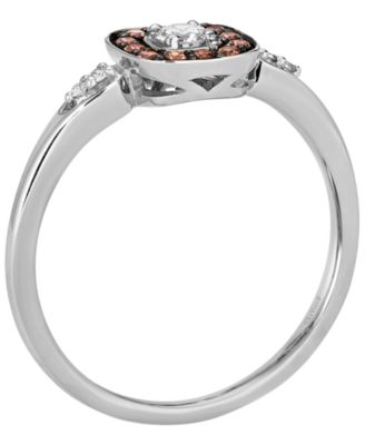 Nude Diamond (0.13 ct. t.w.) and Chocolate Diamond (0.11 ct. t.w.) Ring in 14k Vanilla Gold