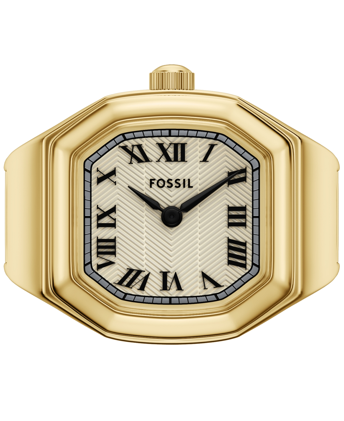 Fossil Women's Harlow Watch Ring Two-hand Gold-tone Stainless Steel Watch, 16mm In Gold