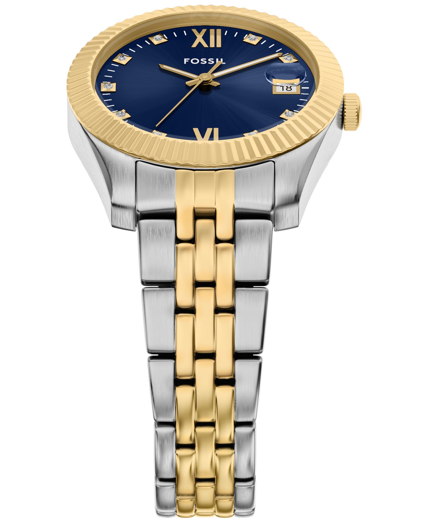 Женские часы Fossil Scarlette Three-Hand Two-Tone Stainless Steel Watch, 32mm — фото 4
