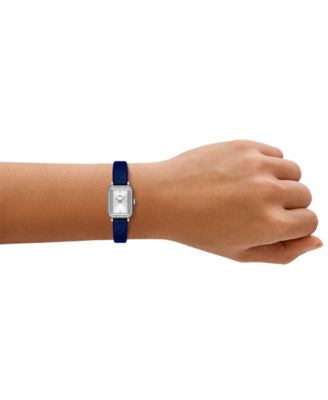 Women's Raquel Two-Hand Navy Velvet Watch, 18mm